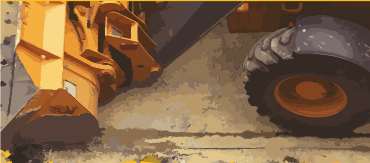 construction bulldozer overhead shot