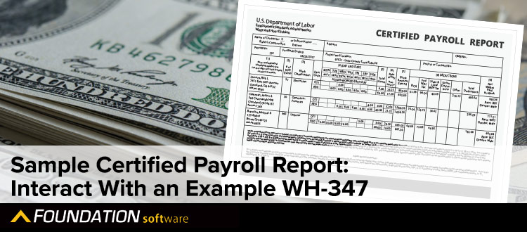 Sample Certified Payroll Report: Interact with an Example WH-347