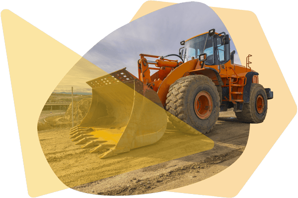 large bulldozer coming out of the inventory garage getting ready to be placed on a job site