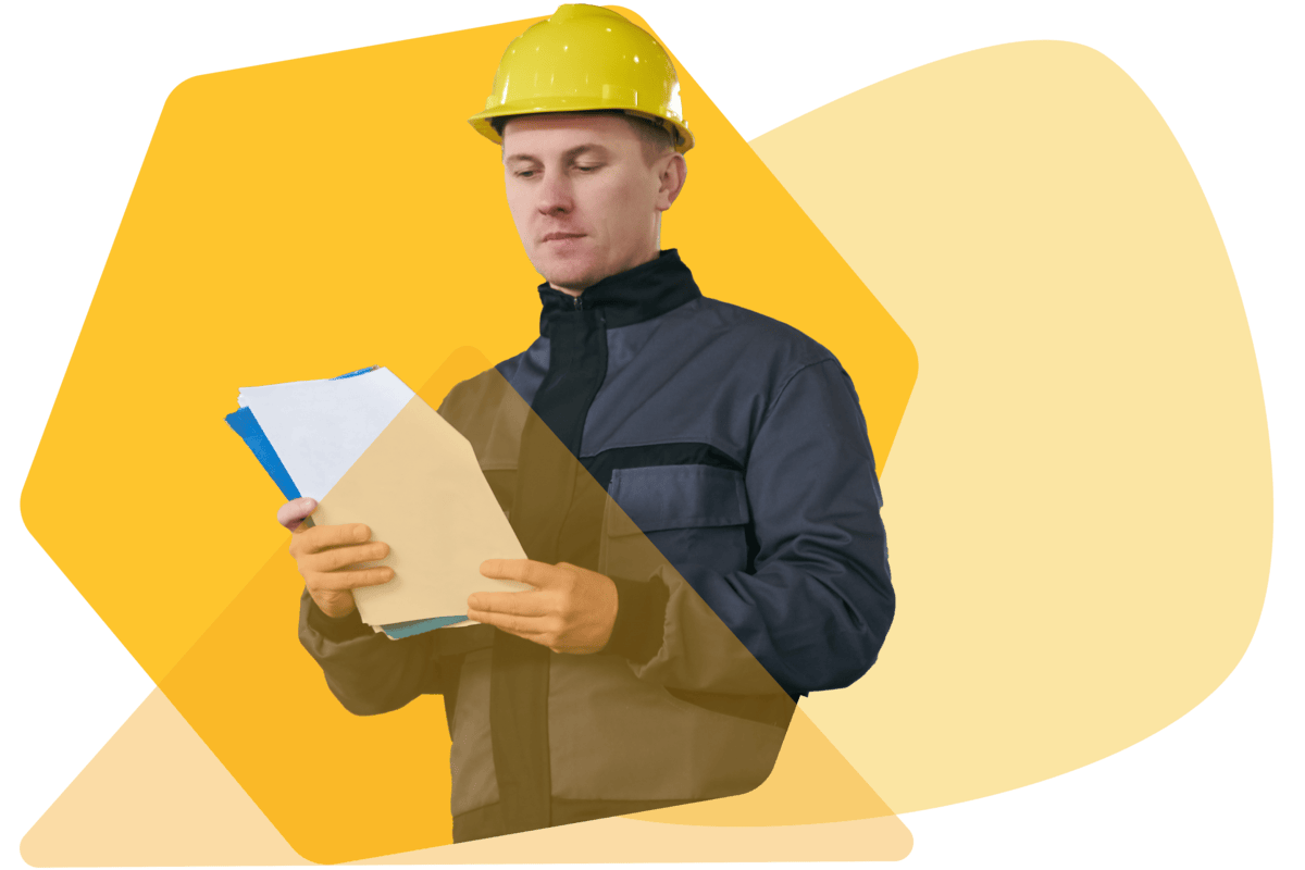 contractor about to lay a brick down