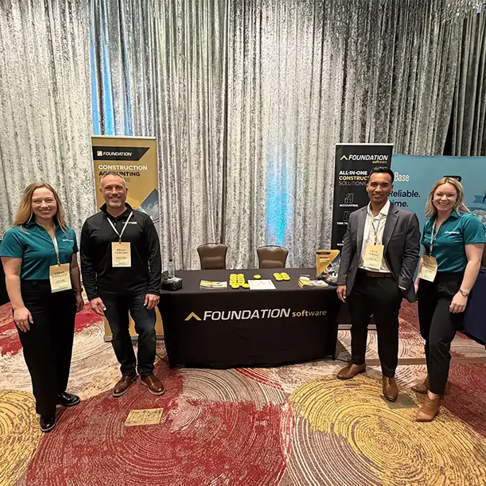Our Foundation Pay team at a construction conference