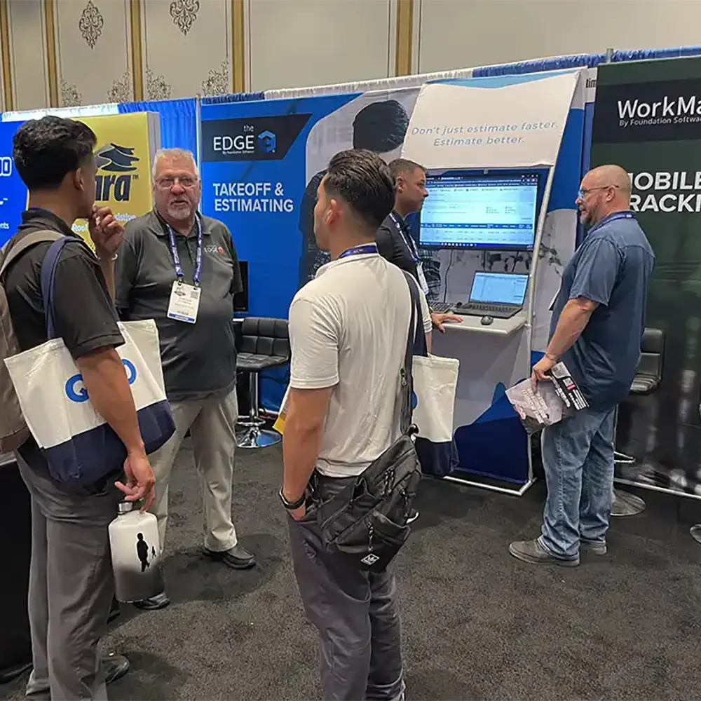 The EDGE and WorkMax teams at a construction conference